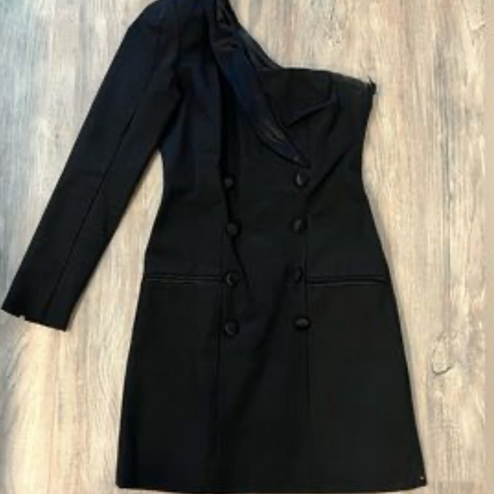 Zara Women’s Tuxedo One Shoulder Dress